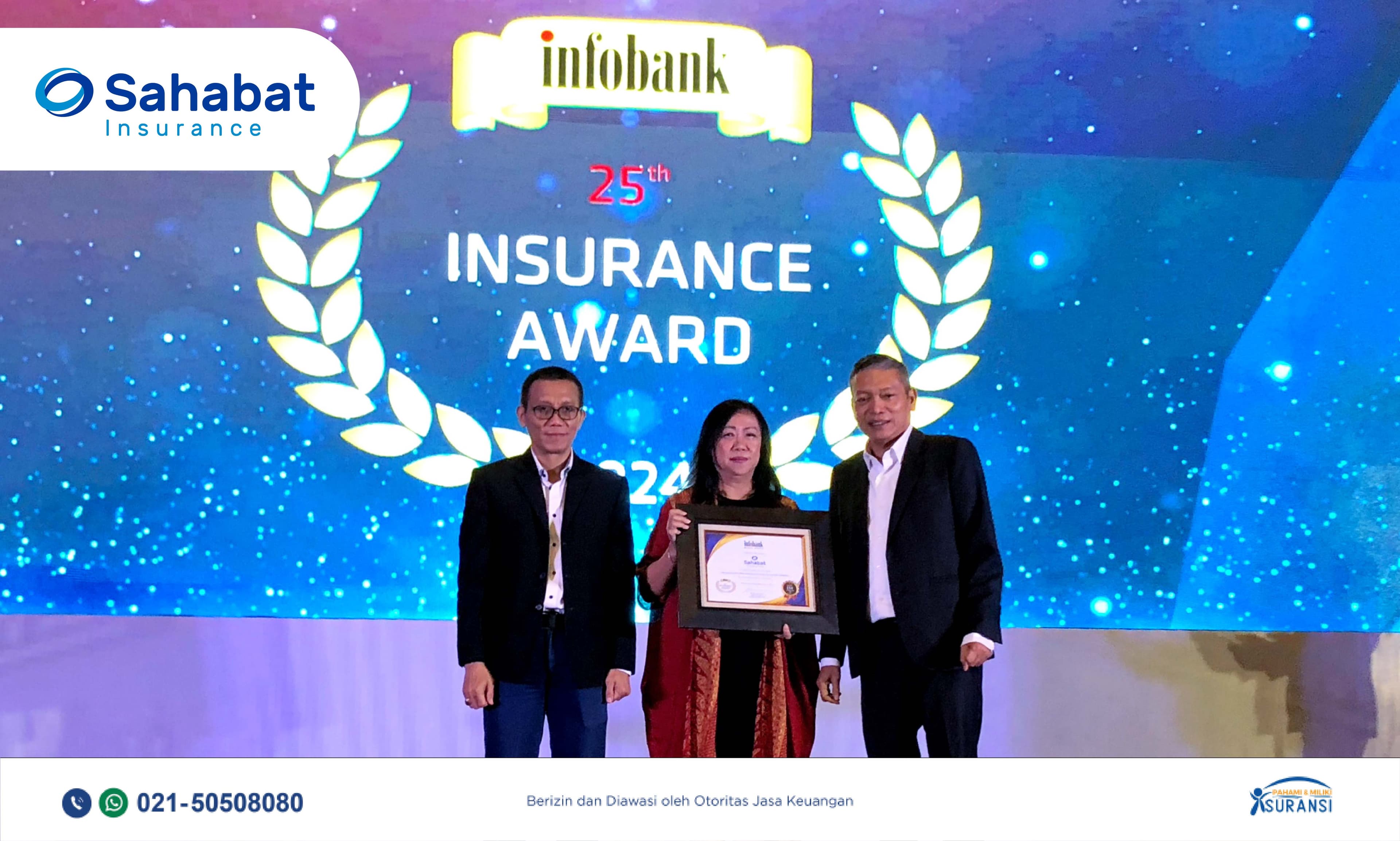 Sahabat Insurance Raih 25th Infobank Insurance Award 2024